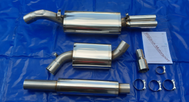 3 Zoll (76mm) VW Golf 2 Endrohr 2x60 Friedrich Motorsport