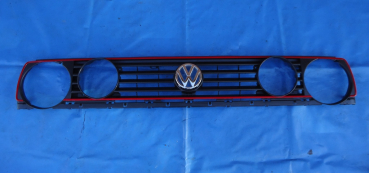 GTI VW Golf 2 Doppelscheinwerfergrill mit Chromemblem Originalteil