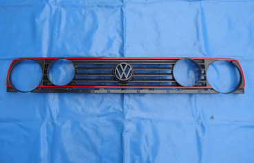 GTI VW Golf 2 Doppelscheinwerfergrill mit schwarzem Emblem Originalteil